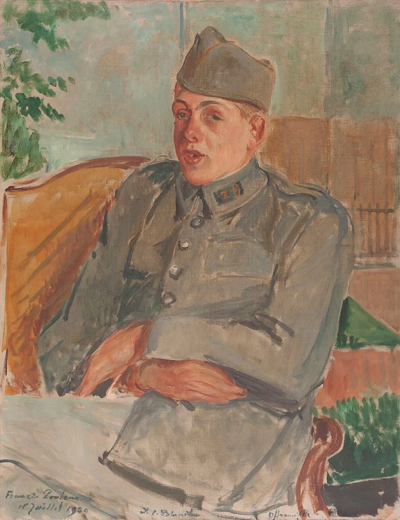 Ritratto del pianista e compositore Francis Poulenc 1899 - 1963, 1920